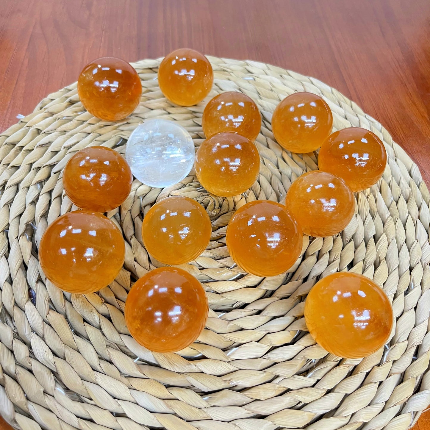 Yellow Calcite Honey Calcite Spheres Crystal Bulk Wholesale
