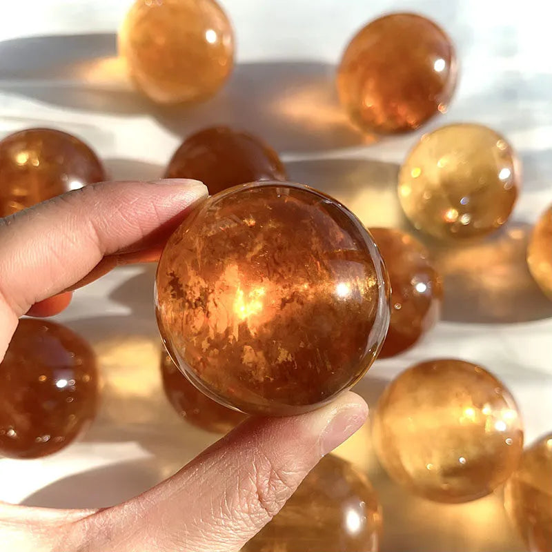 Yellow Calcite Honey Calcite Spheres Crystal Bulk Wholesale