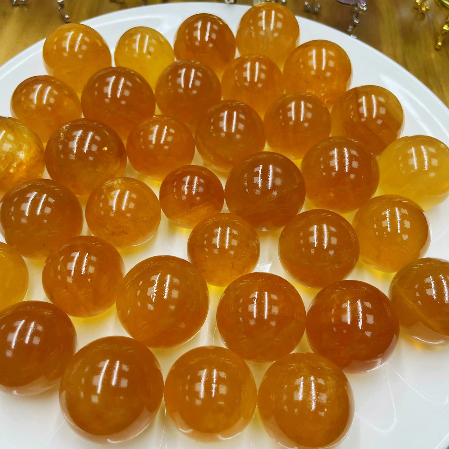 Yellow Calcite Honey Calcite Spheres Crystal Bulk Wholesale