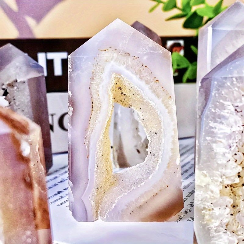 Agate Geode Druzy Four Sided Points Bulk Wholesale natural stone product image