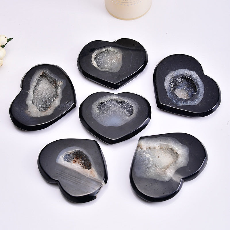 Agate Geode Druzy Heart Bulk Wholesale gemstone wholesale display