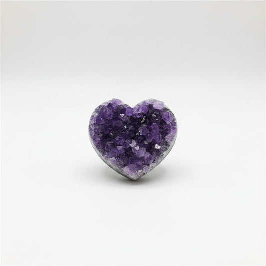 Amethyst Cluster Heart Crystals Bulk Wholesale crystals bulk wholesale natural purple gemstone texture image 1