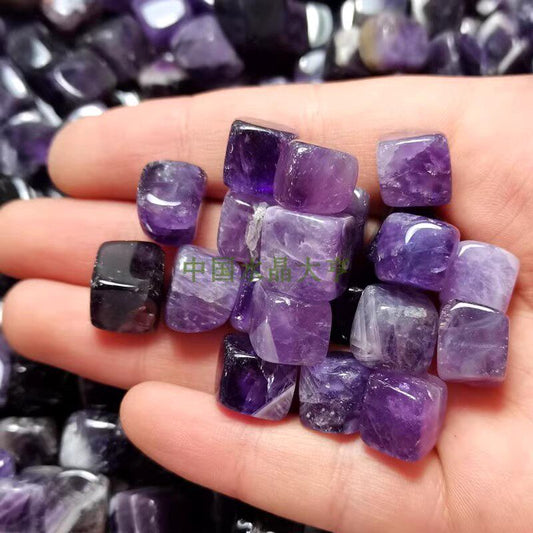 Amethyst Cube Tumbled Crystals Bulk Wholesale crystals bulk wholesale natural purple gemstone texture image 1