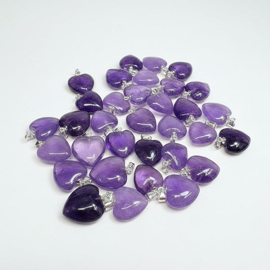 Amethyst Heart Pendatnt Crystals Bulk Wholesale crystals bulk wholesale natural purple gemstone texture image 1