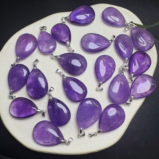 Amethyst Teardrop Pendant Crystals Bulk Wholesale crystals bulk wholesale natural purple gemstone texture image 1