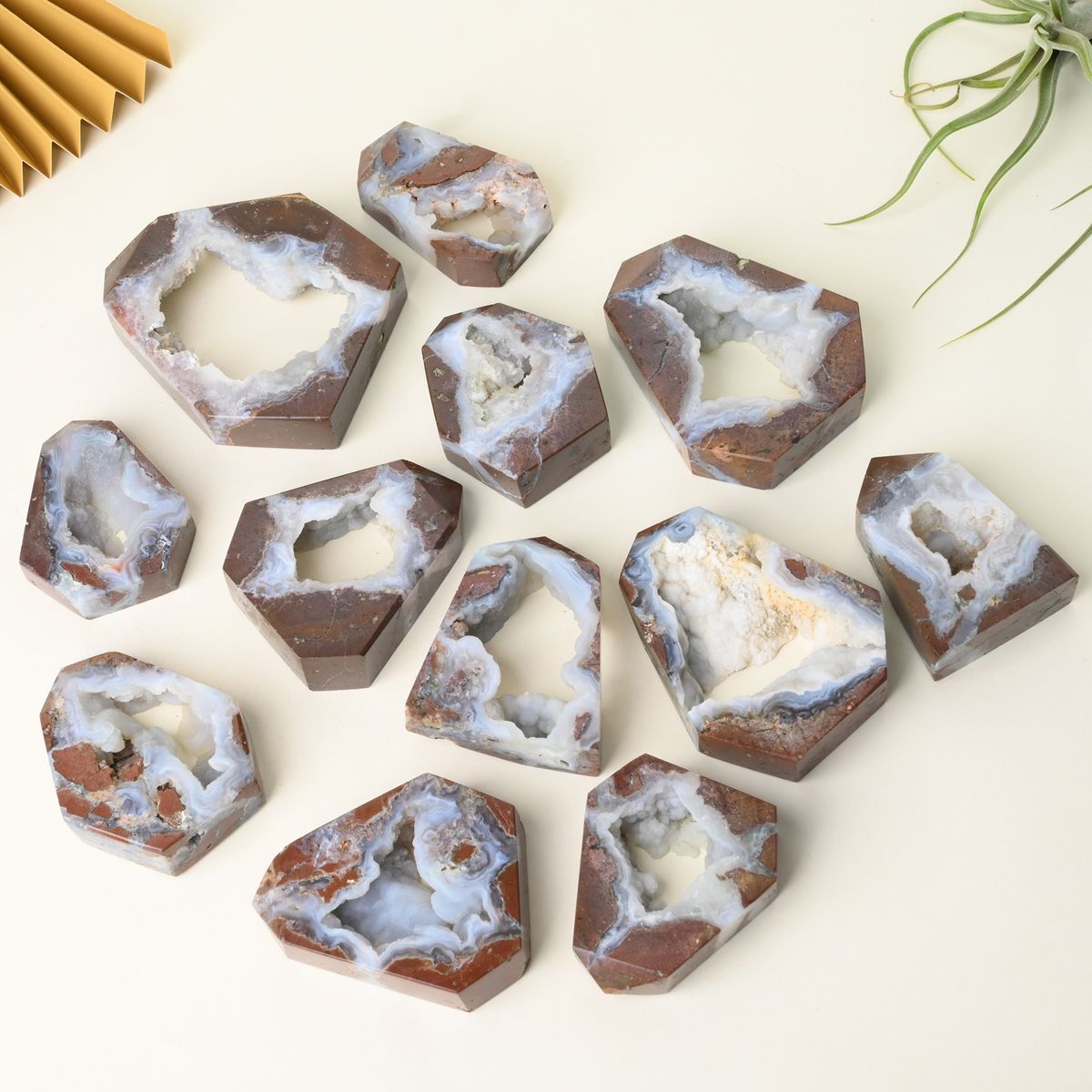 Blue Agate Geode Druzy Free Form Tower Point Cystals Bulk Wholesale natural stone product image