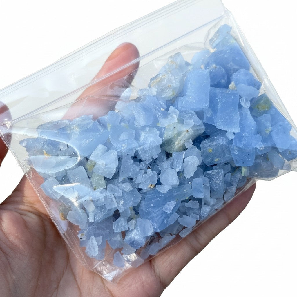 Blue Calcite Chips Crystals Bulk Wholesale natural crystal image 1 bulk wholesale