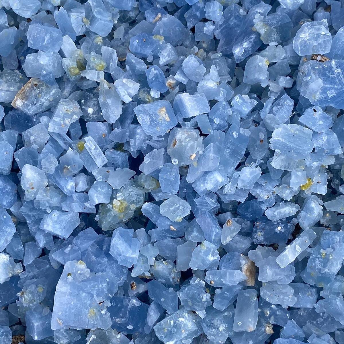 Blue Calcite Chips Crystals Bulk Wholesale polished stone photo 4 for crystal wholesale