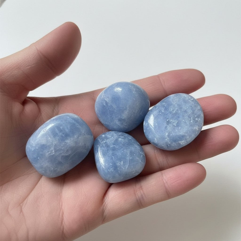 Blue Calcite Palm Bulk Wholesale polished stone photo 2 for crystal wholesale