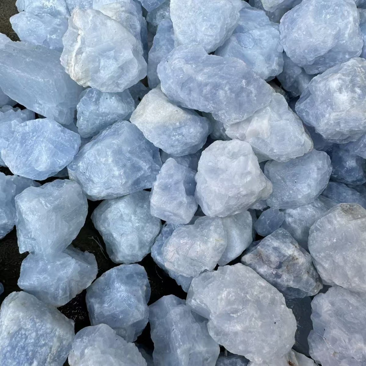 Blue Calcite Raw Stone Free Form Wholesale polished stone photo 2 for crystal wholesale