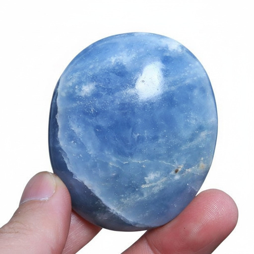 Blue Calcite Tumbled Wholesale polished stone photo 2 for crystal wholesale