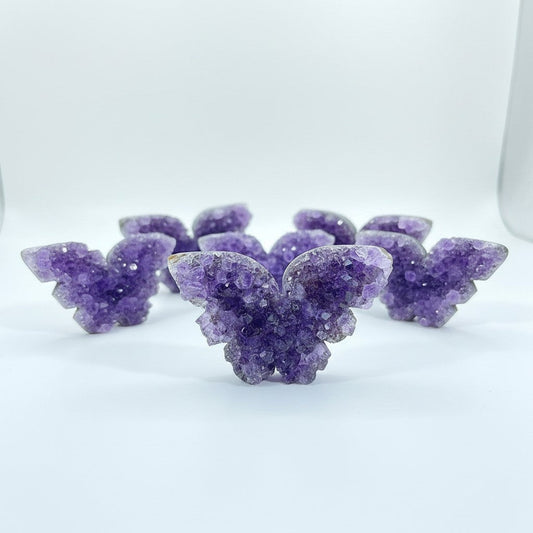Brazil Amethyst Cluster Butterfly Crystals Bulk Wholesale crystals bulk wholesale natural purple gemstone texture image 1