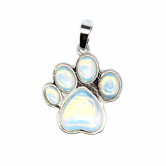 carved crystal paw shape pendant for jewelry making bulk