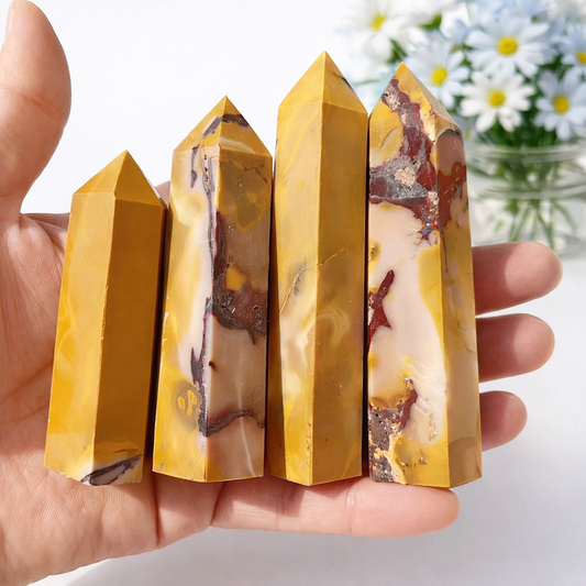 Natural mookaite jasper tower crystal points wholesale bulk