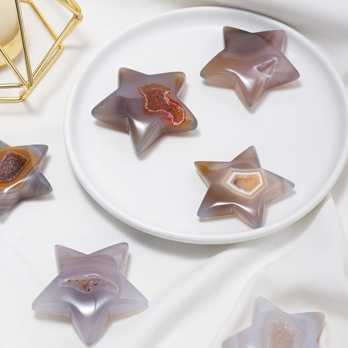 Natural Agate Geode Star Crystal Bulk Wholesale gemstone wholesale display