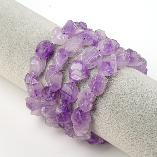 Raw Amethyst Bracelet Bulk Wholesale crystals bulk wholesale natural purple gemstone texture image 1