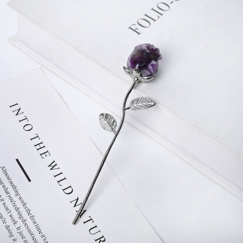Rose Flower Carving Crystals Wholesale polished stone photo 4 for crystal wholesale