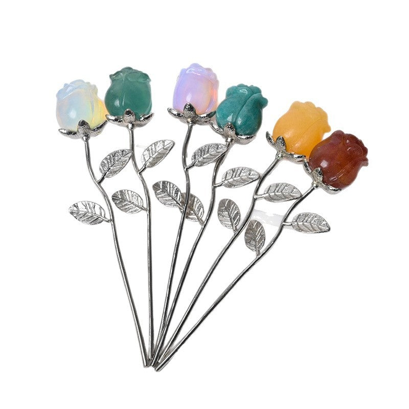 Rose Flower Carving Crystals Wholesale natural crystal image 17 bulk wholesale