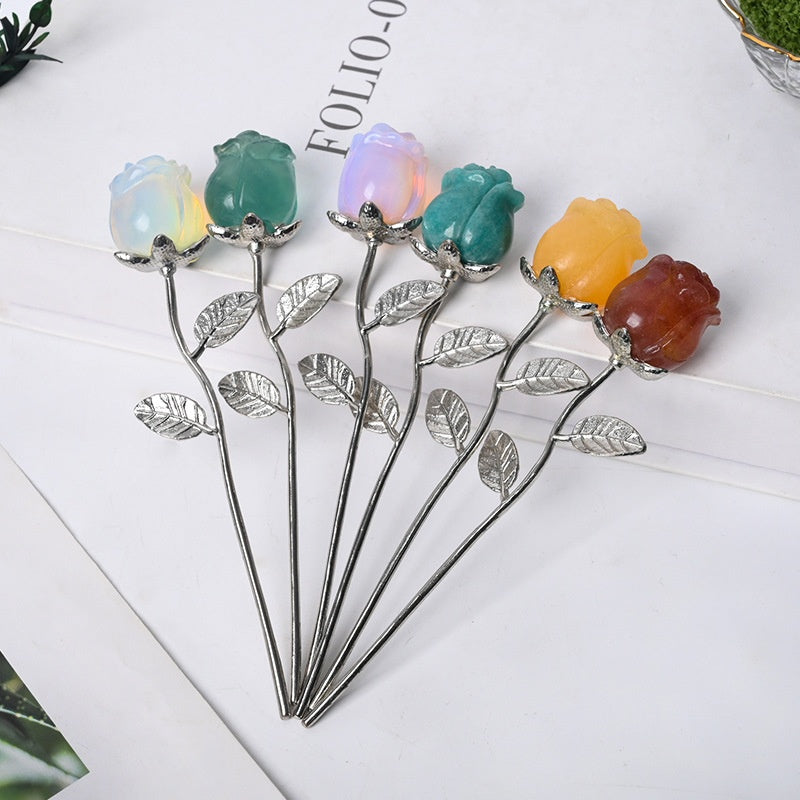 Rose Flower Carving Crystals Wholesale natural crystal image 19 bulk wholesale