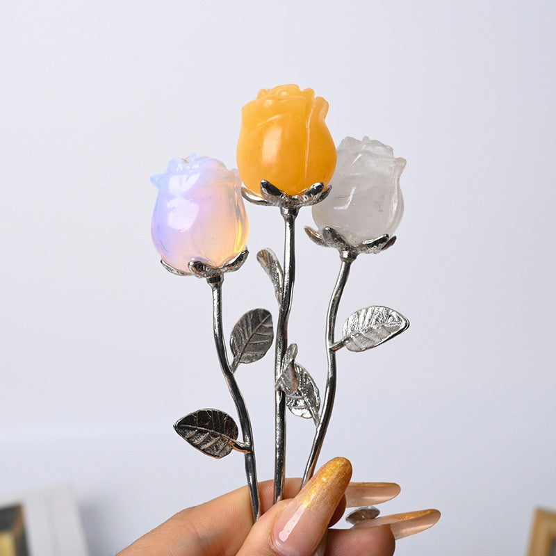 Rose Flower Carving Crystals Wholesale polished stone photo 20 for crystal wholesale