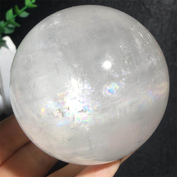White Calcite Rainbow Sphere Ball Wholesale