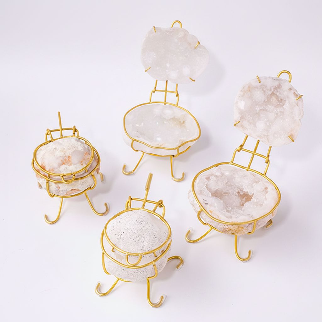 White Agate Geode Wealth Bowl Ornament Bulk Wholesale gemstone wholesale display