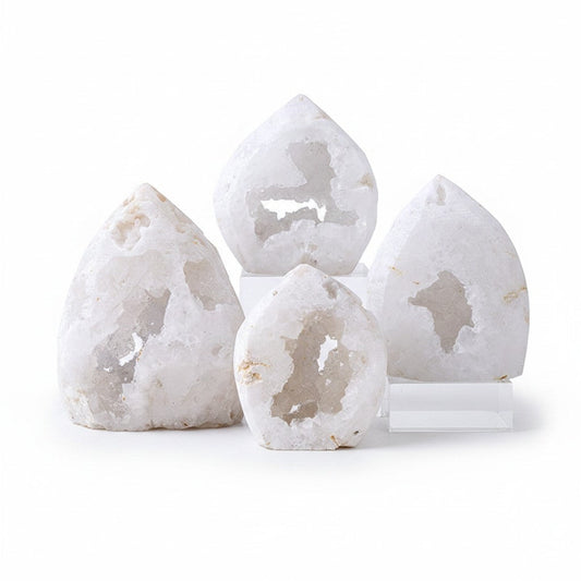 Natural White Quartz Geode Arrow Head Shape Wholesale crystal detail photo