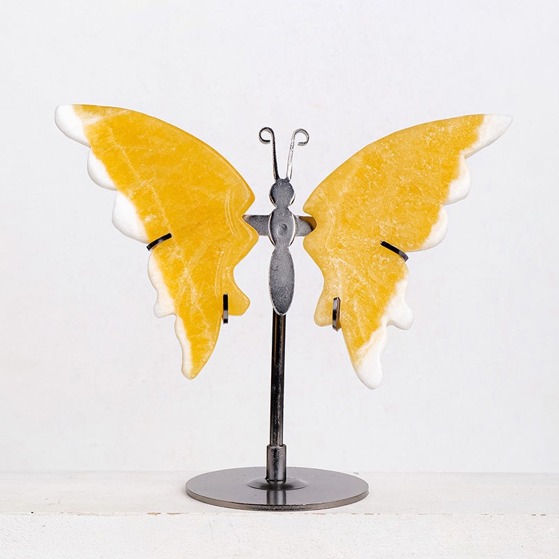 Yellow Calcite Butterfly Stand Wholesale natural crystal image 1 bulk wholesale
