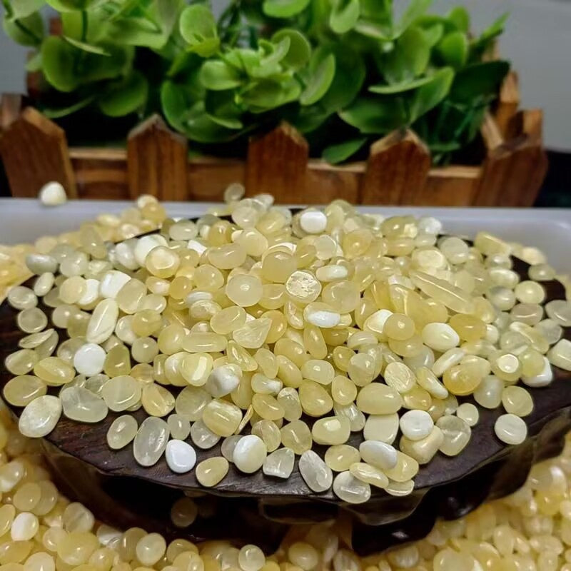 Yellow Calcite Tumbled Chips Bulk Wholesale polished stone photo 4 for crystal wholesale