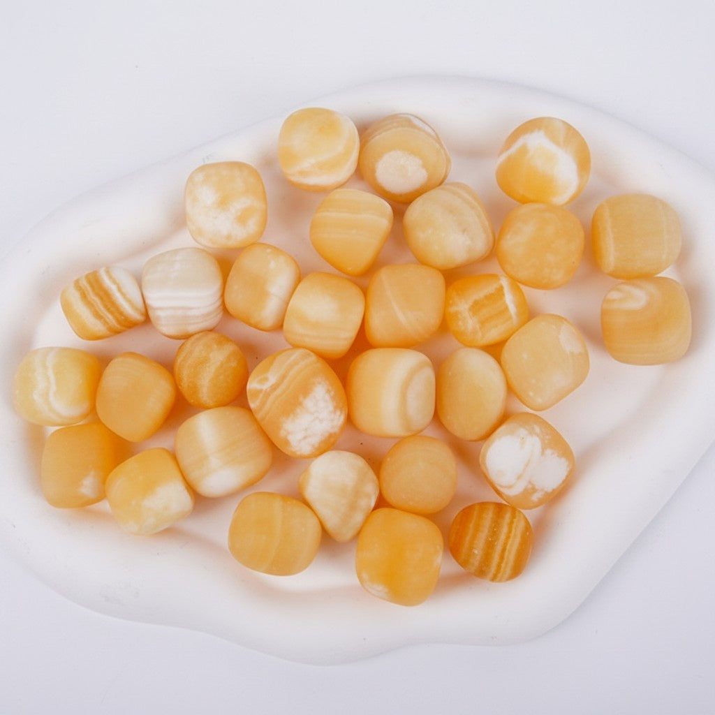 Yellow Calcite Tumbled Wholesale natural crystal image 1 bulk wholesale