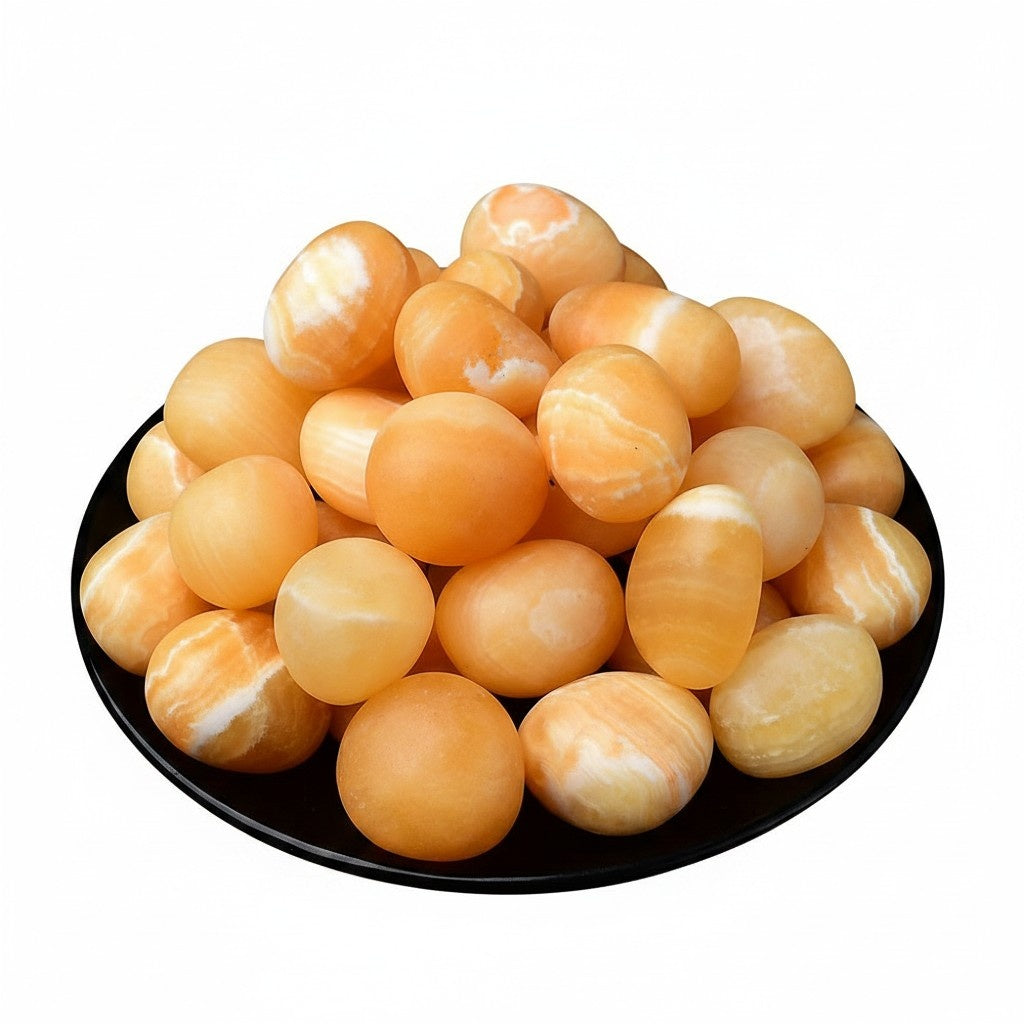 Yellow Calcite Tumbled Wholesale polished stone photo 2 for crystal wholesale