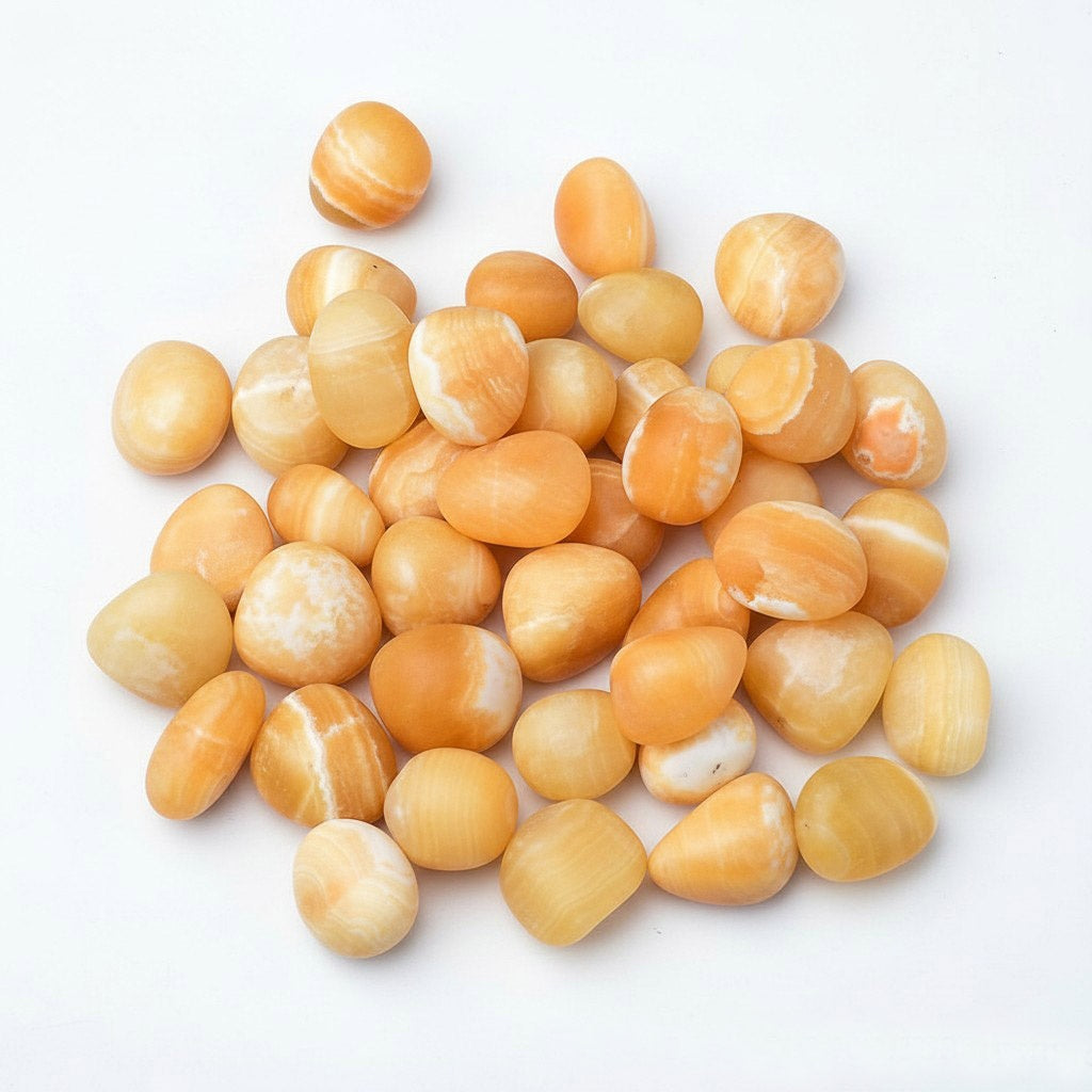 Yellow Calcite Tumbled Wholesale healing crystal closeup 3 wholesale supply