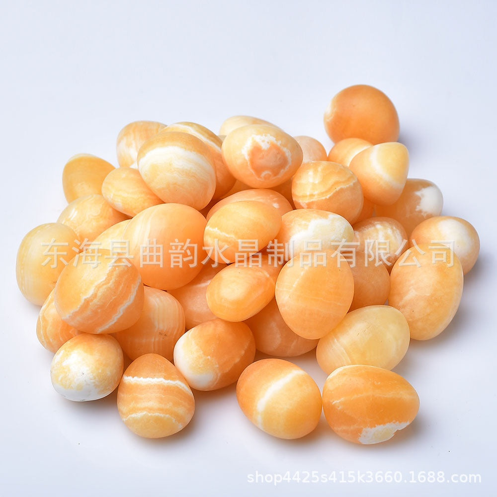 Yellow Calcite Tumbled Wholesale polished stone photo 4 for crystal wholesale